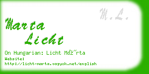 marta licht business card